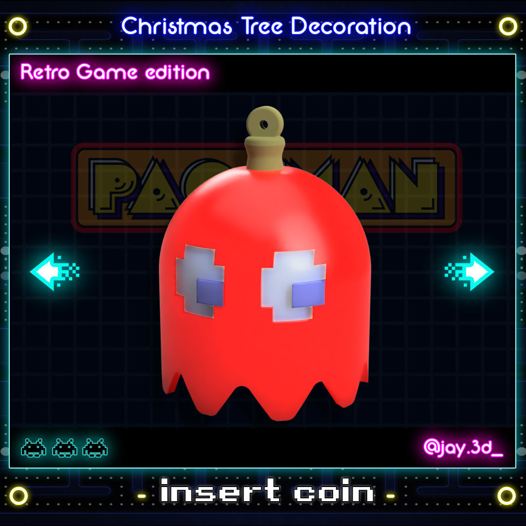 CHRISTMAS TREE DECORATION - RETRO GAME EDITION 3D print model_5