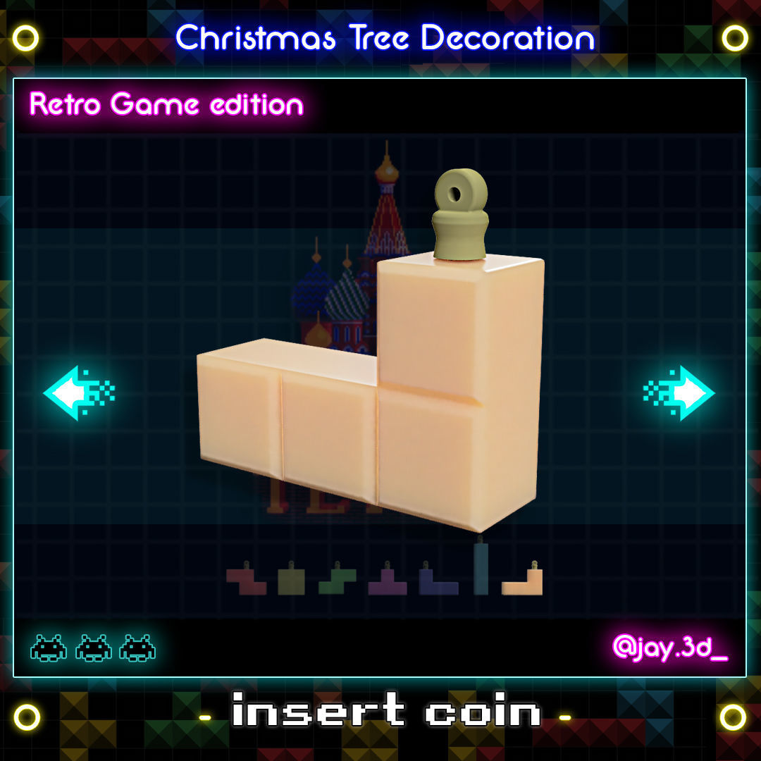 CHRISTMAS TREE DECORATION - RETRO GAME EDITION 3D print model_21