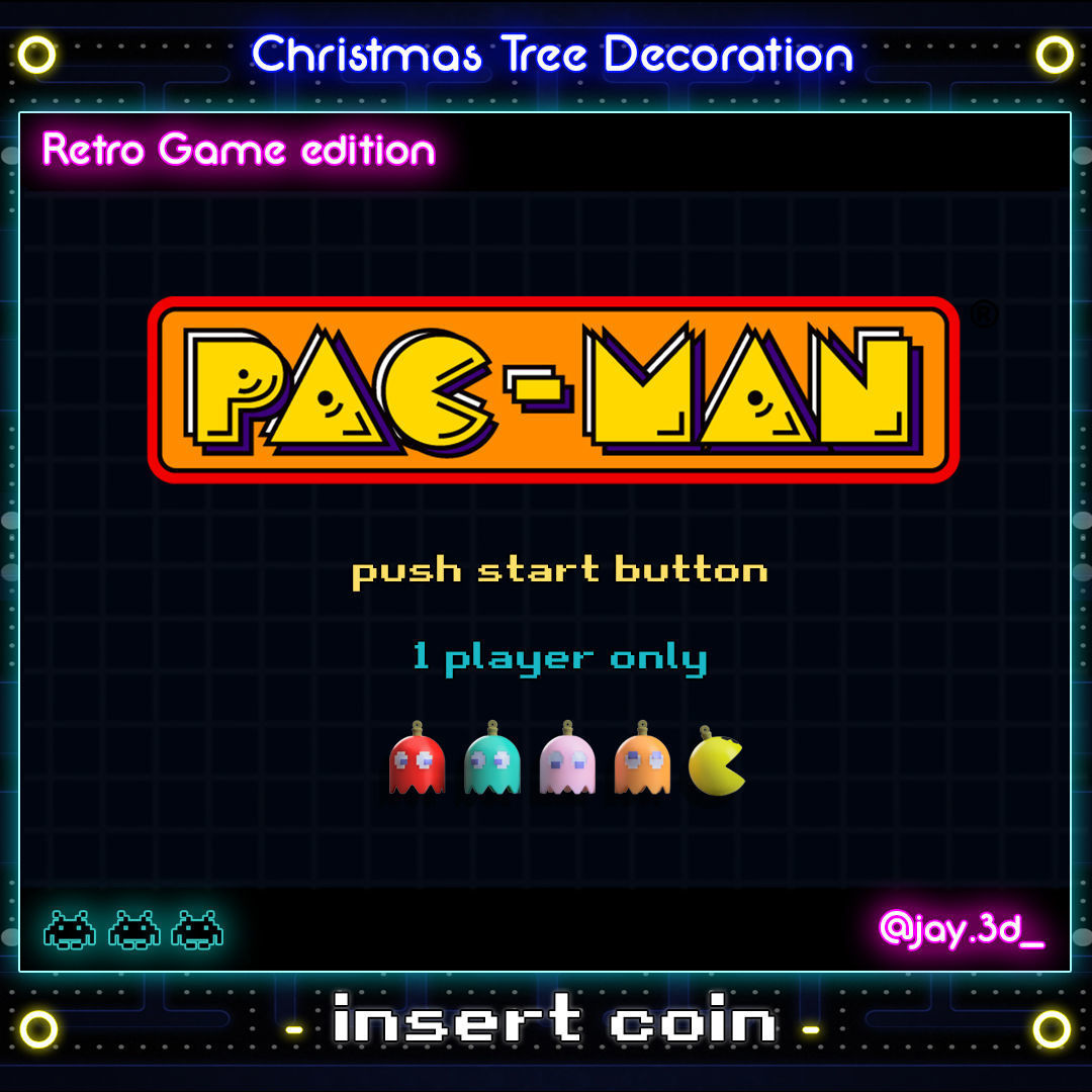 CHRISTMAS TREE DECORATION - RETRO GAME EDITION 3D print model_4