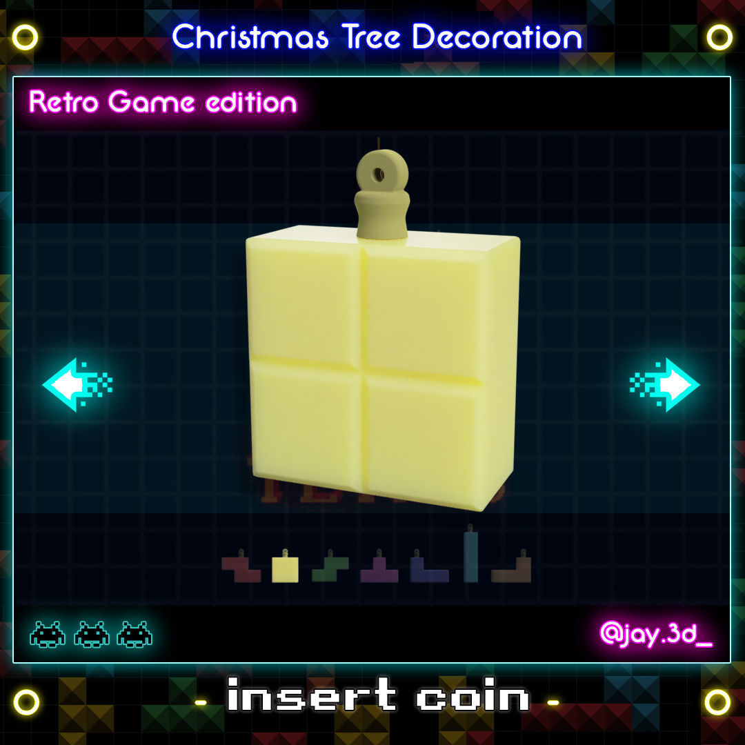 CHRISTMAS TREE DECORATION - RETRO GAME EDITION 3D print model_16