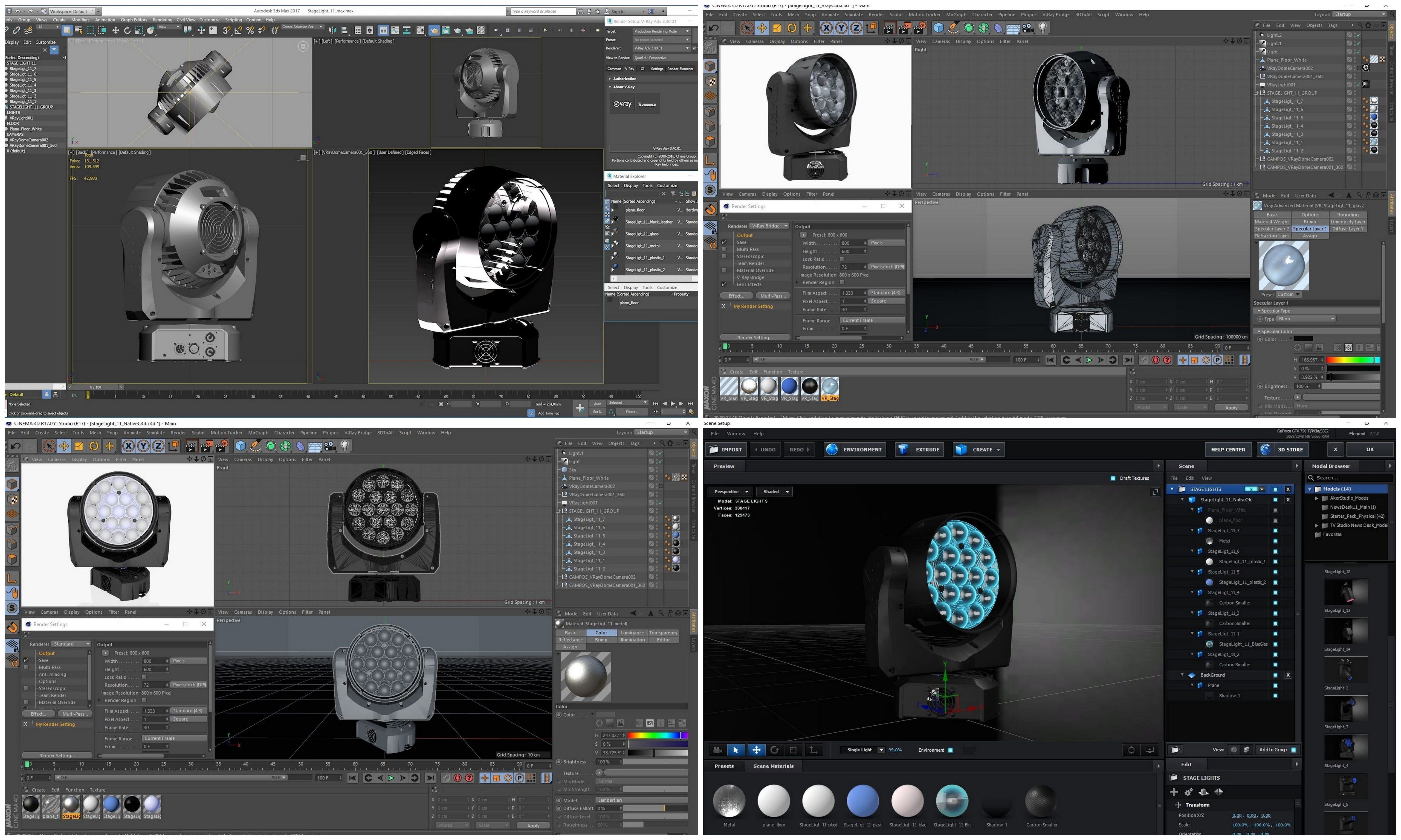 Stage - Light 3D model_2