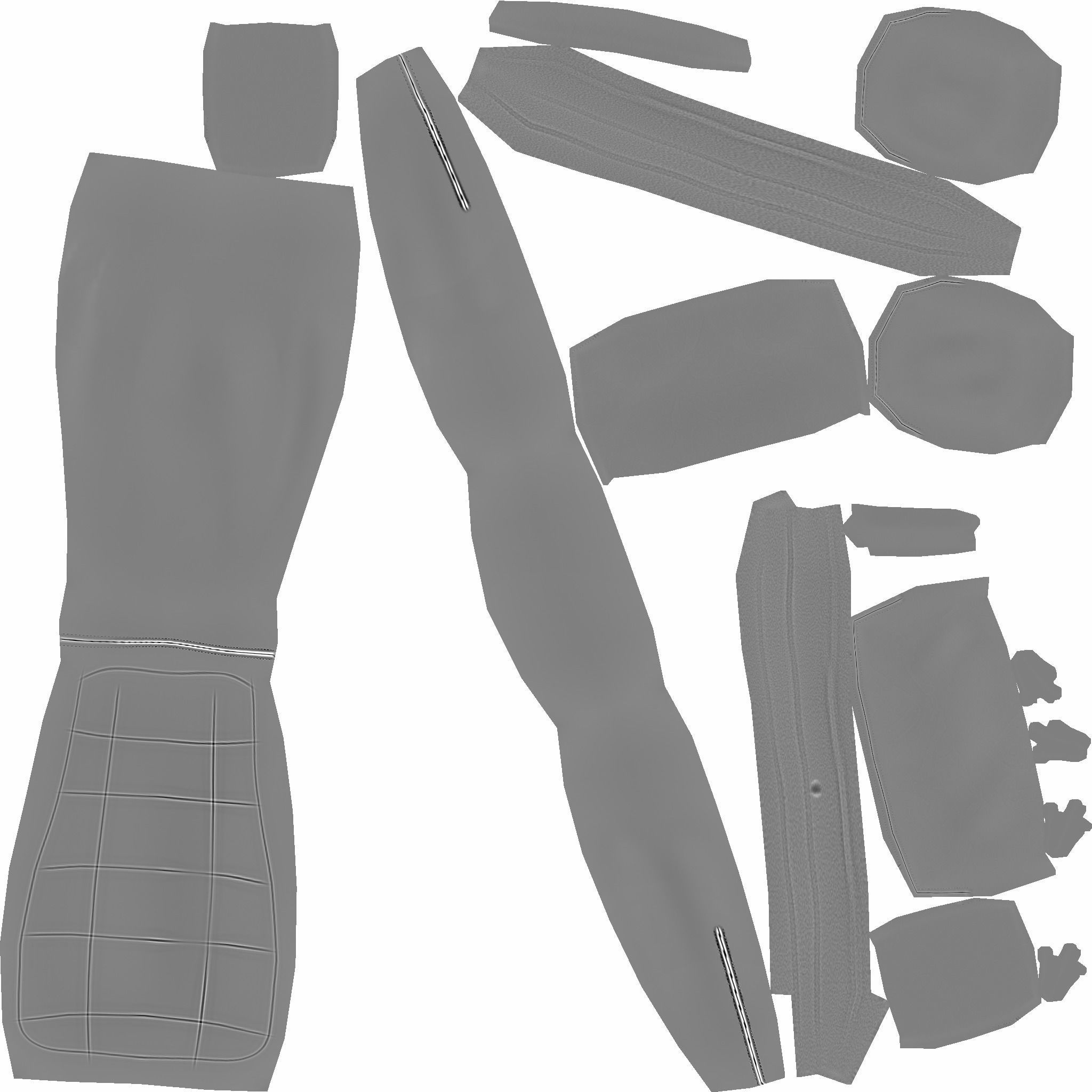 Wine Color Backpack - Character Costume Free low-poly 3D model_14