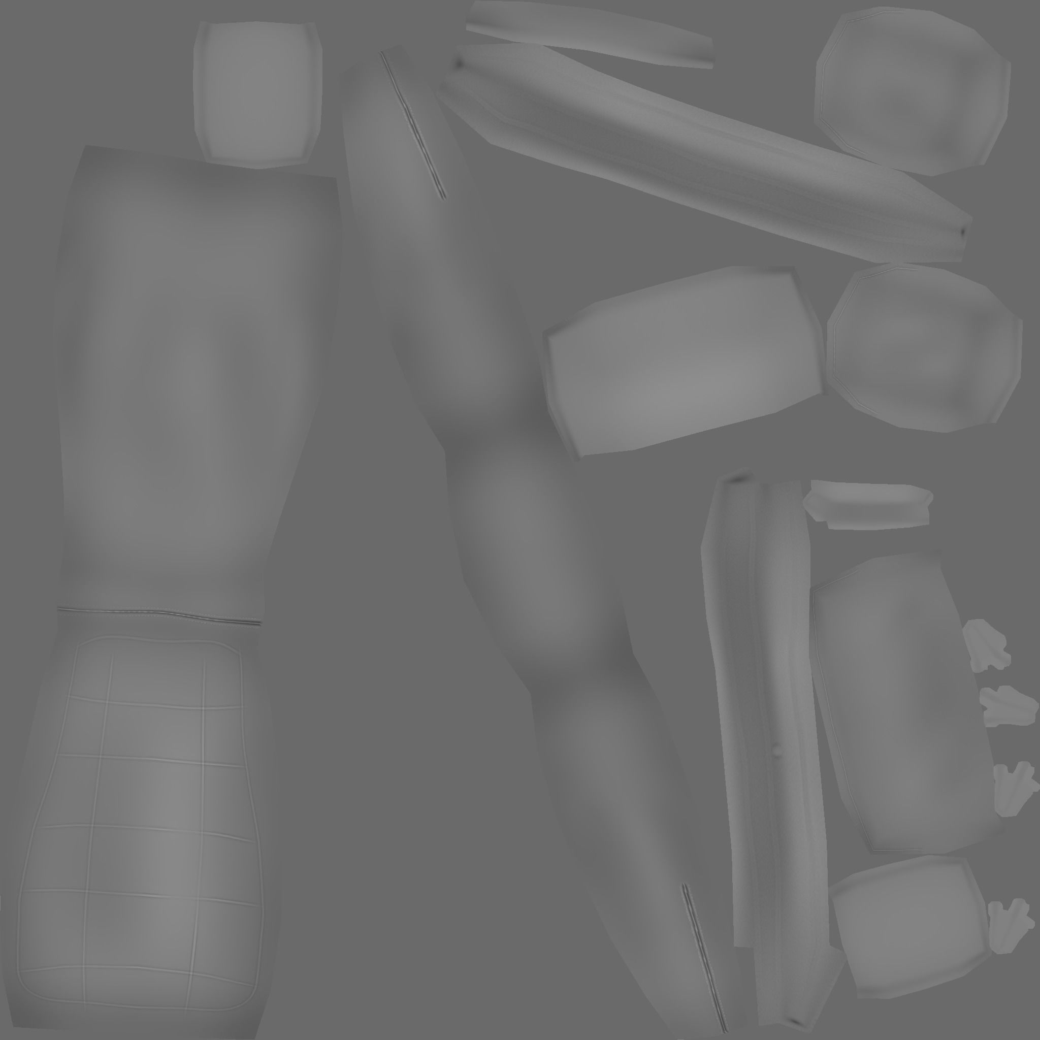 Wine Color Backpack - Character Costume Free low-poly 3D model_18