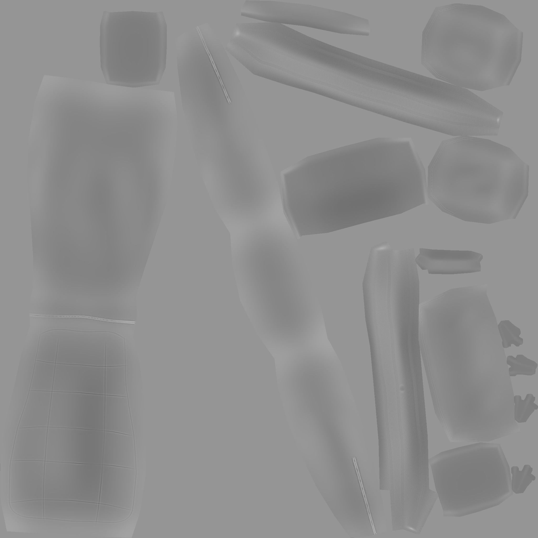 Wine Color Backpack - Character Costume Free low-poly 3D model_16