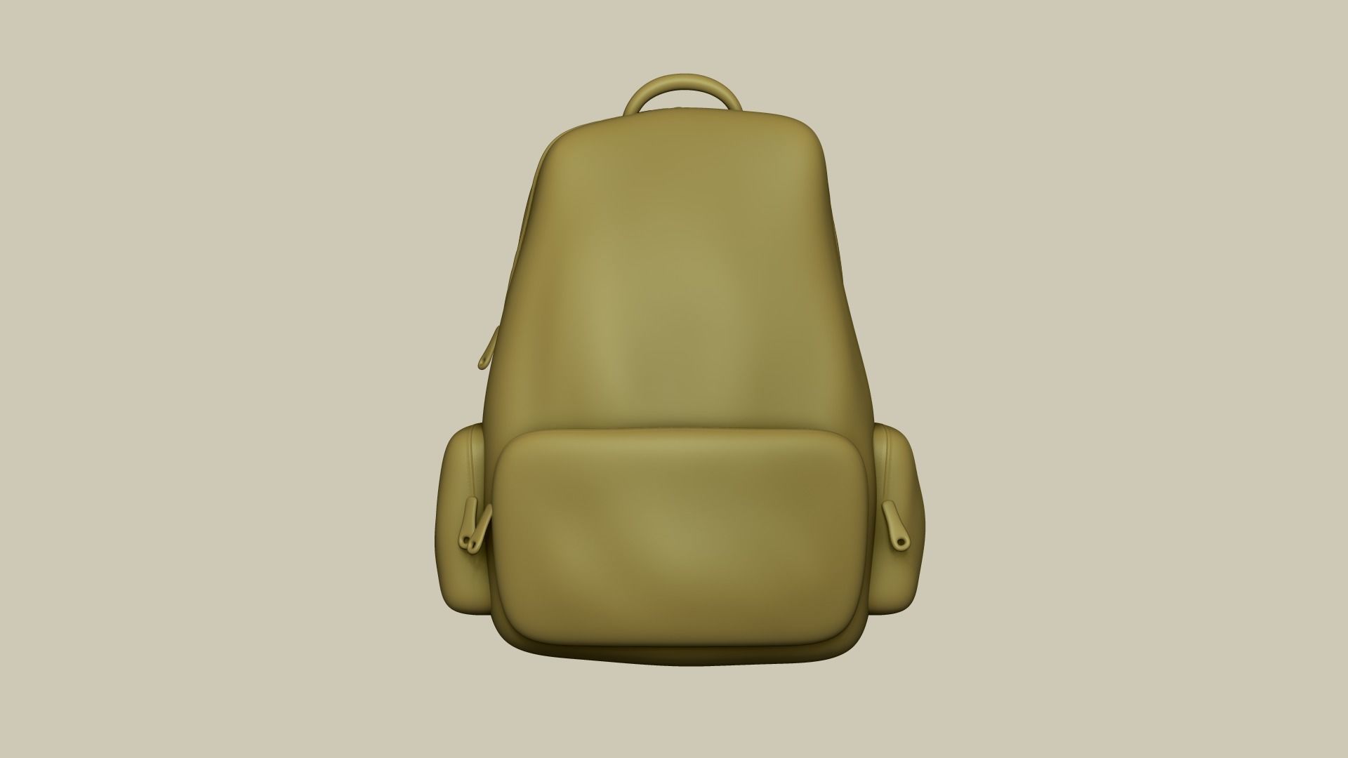 Wine Color Backpack - Character Costume Free low-poly 3D model_7