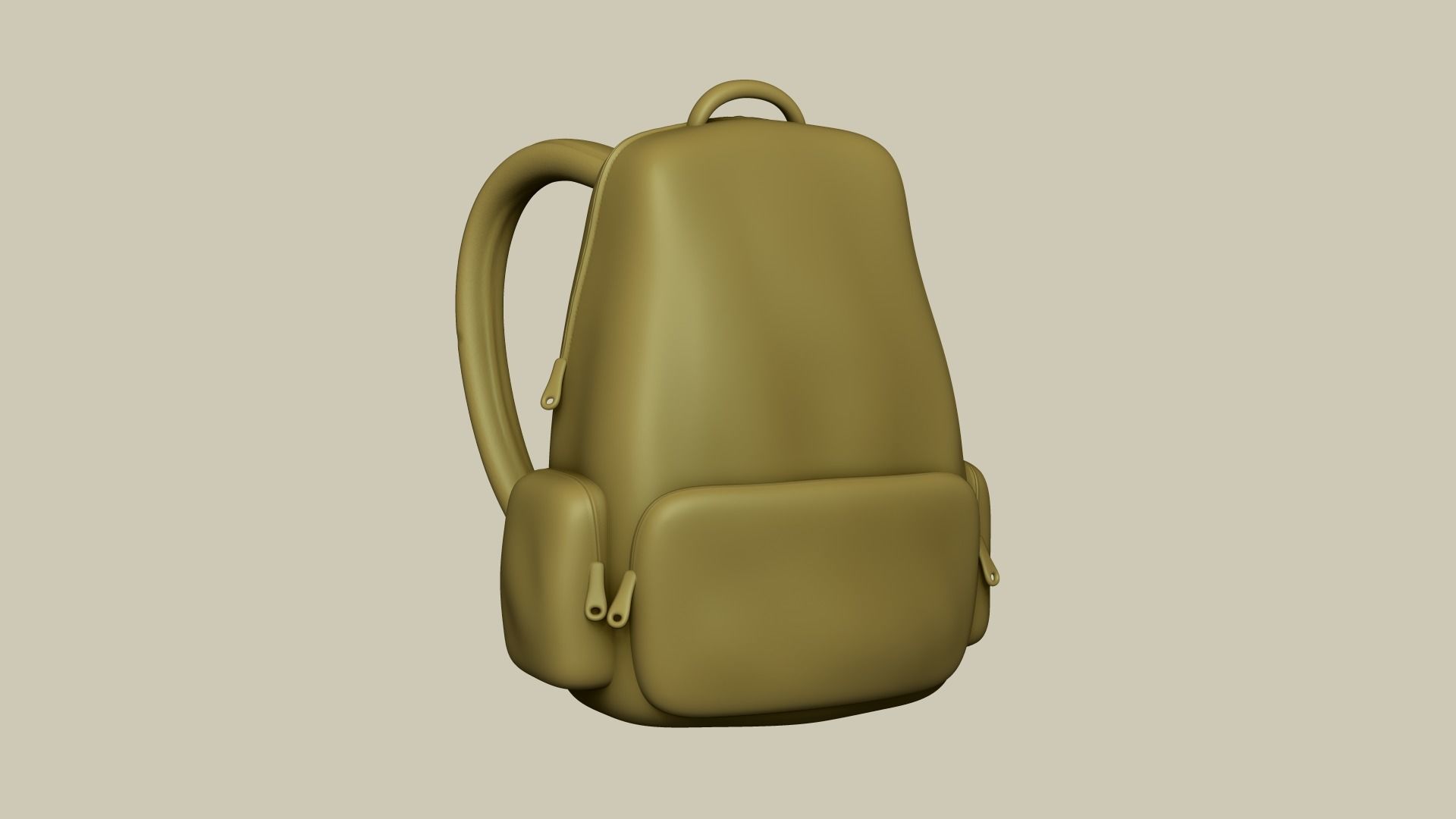 Wine Color Backpack - Character Costume Free low-poly 3D model_6