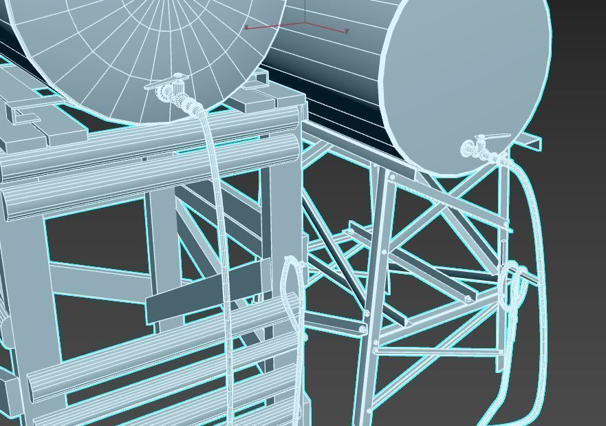 Old Oil And Water Tank 3D model_12