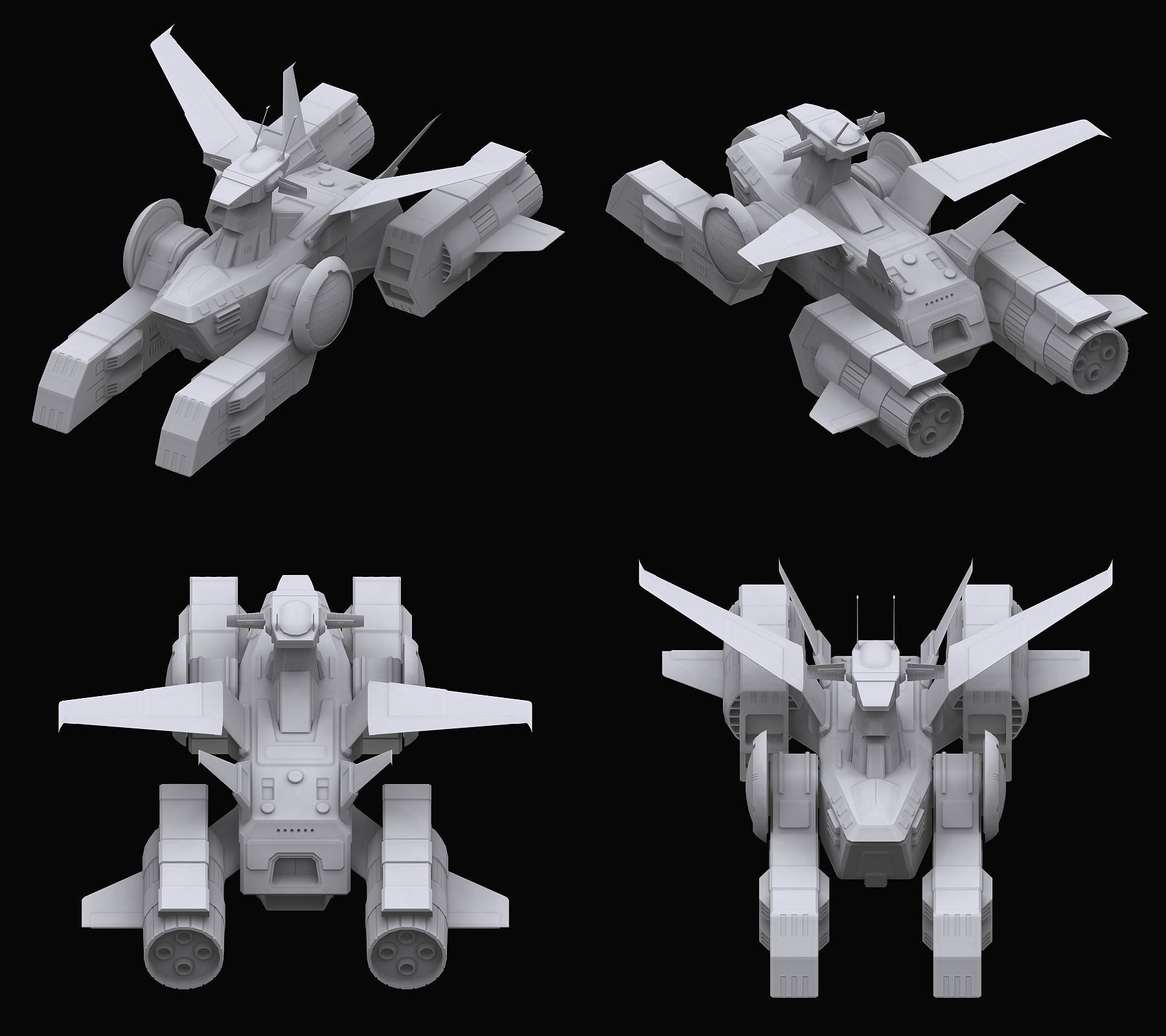 Gundam EF Whitebase model 3D model_10