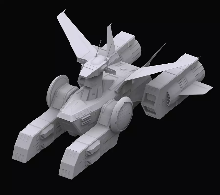 Gundam EF Whitebase model 3D model_0