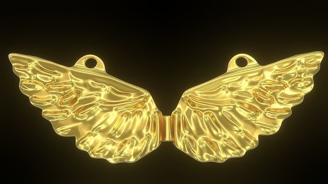 angle wing pendent  3D print model