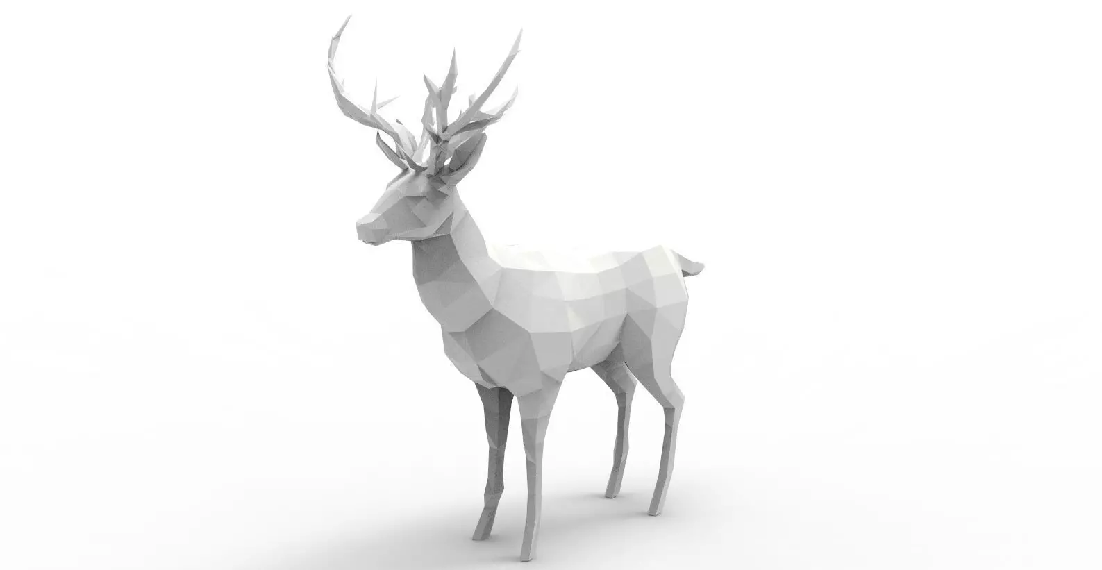 Lowpoly Animal - deer Low-poly 3D model_0