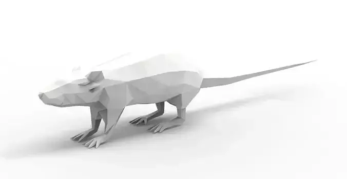 Lowpoly Animal - rat
