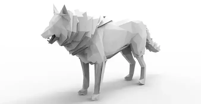 Lowpoly Animal - wolf