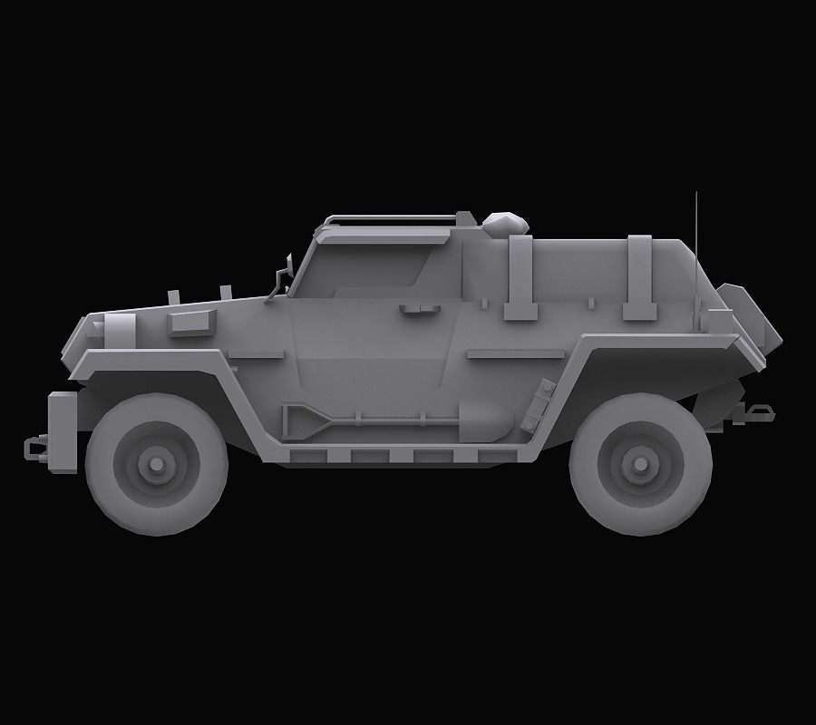 Gundam Zeon Jeep model 3D model_6