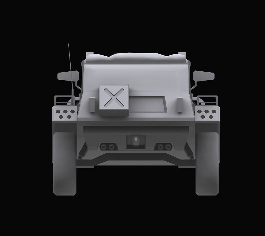 Gundam Zeon Jeep model 3D model_7