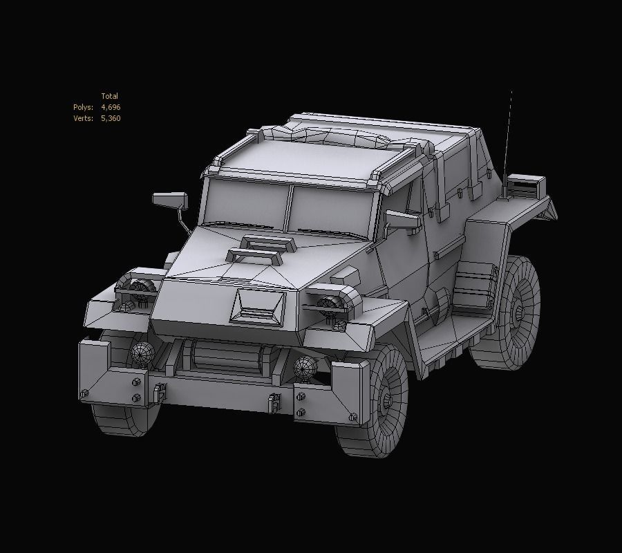 Gundam Zeon Jeep model 3D model_1