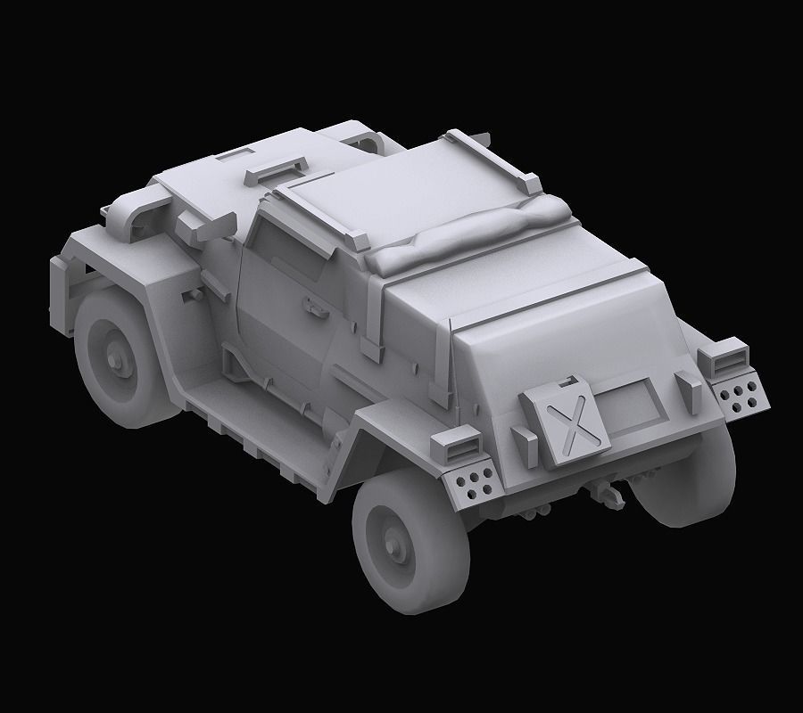 Gundam Zeon Jeep model 3D model_2