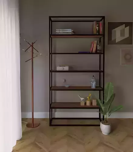 Bookshelf Loft Industrial furniture Corona Scene