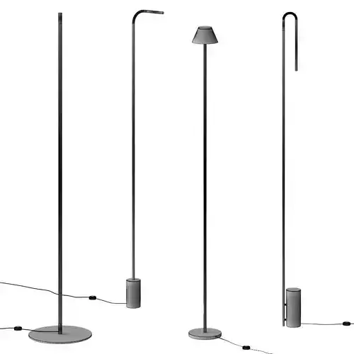 Minimalistic thin Floor lamps set