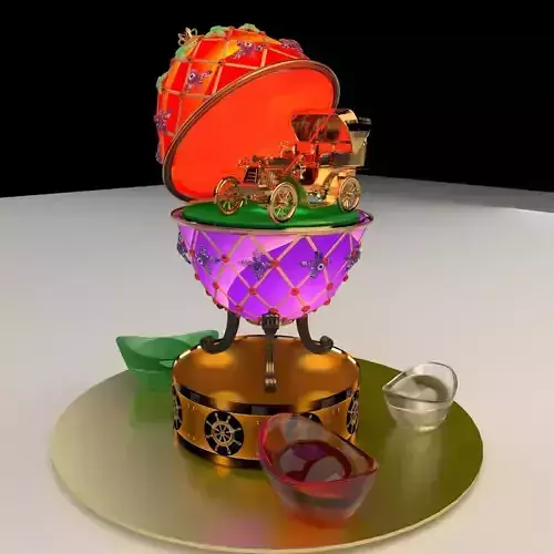 Chinese Gold Ingot with old car