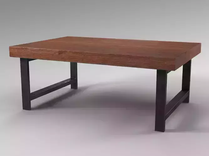 Pottery Barn - Griffin Reclaimed Wood Coffee Table 3D model