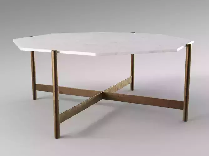 Pottery Barn - Montague 40inch Geometric Marble Coffee Table