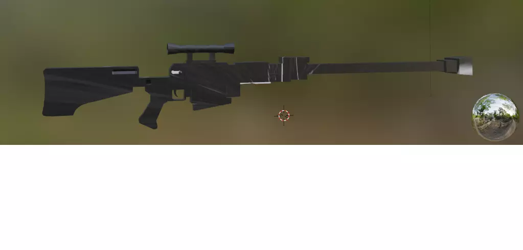 Sniper rifle in game Free 3D model