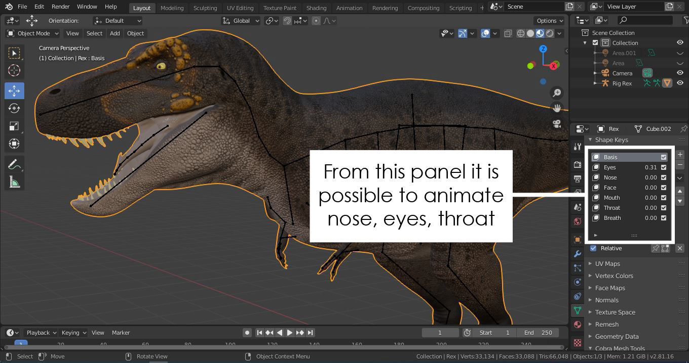 Tyrannosaurus rex Low-poly 3D model_9