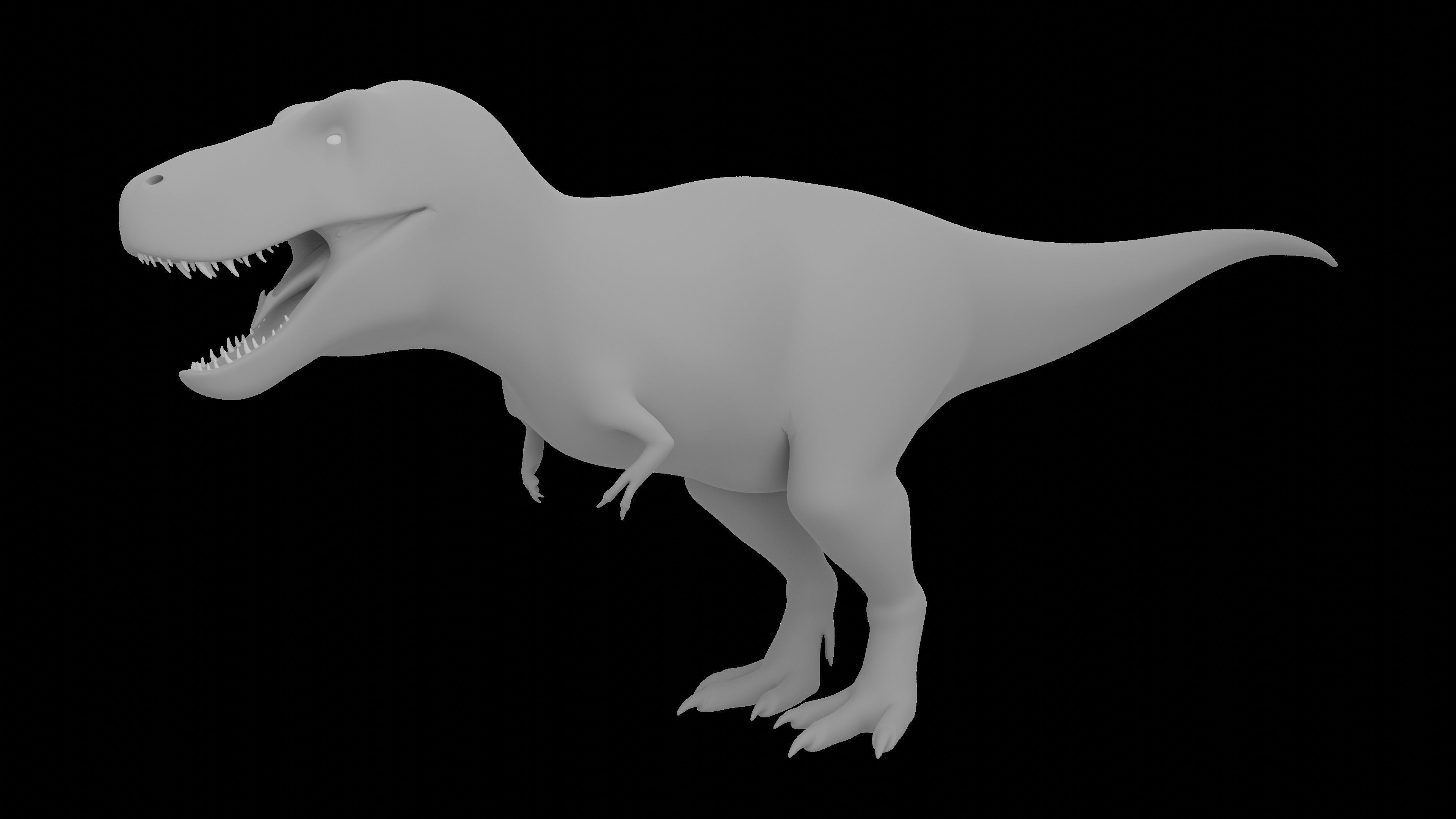 Tyrannosaurus rex Low-poly 3D model_3