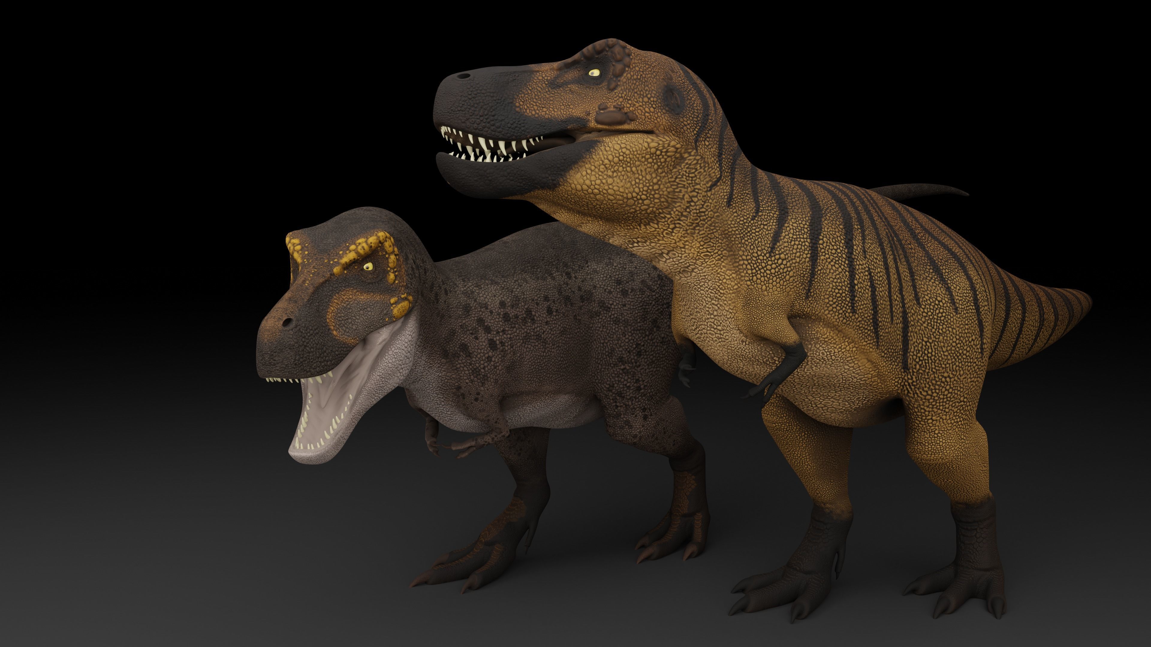 Tyrannosaurus rex Low-poly 3D model_2