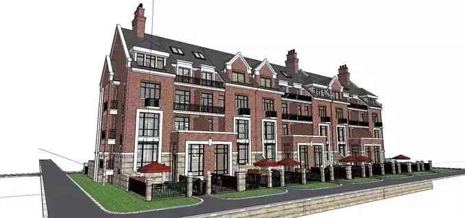 Nobility-History-Castle-Villa-074 brick building with balconies