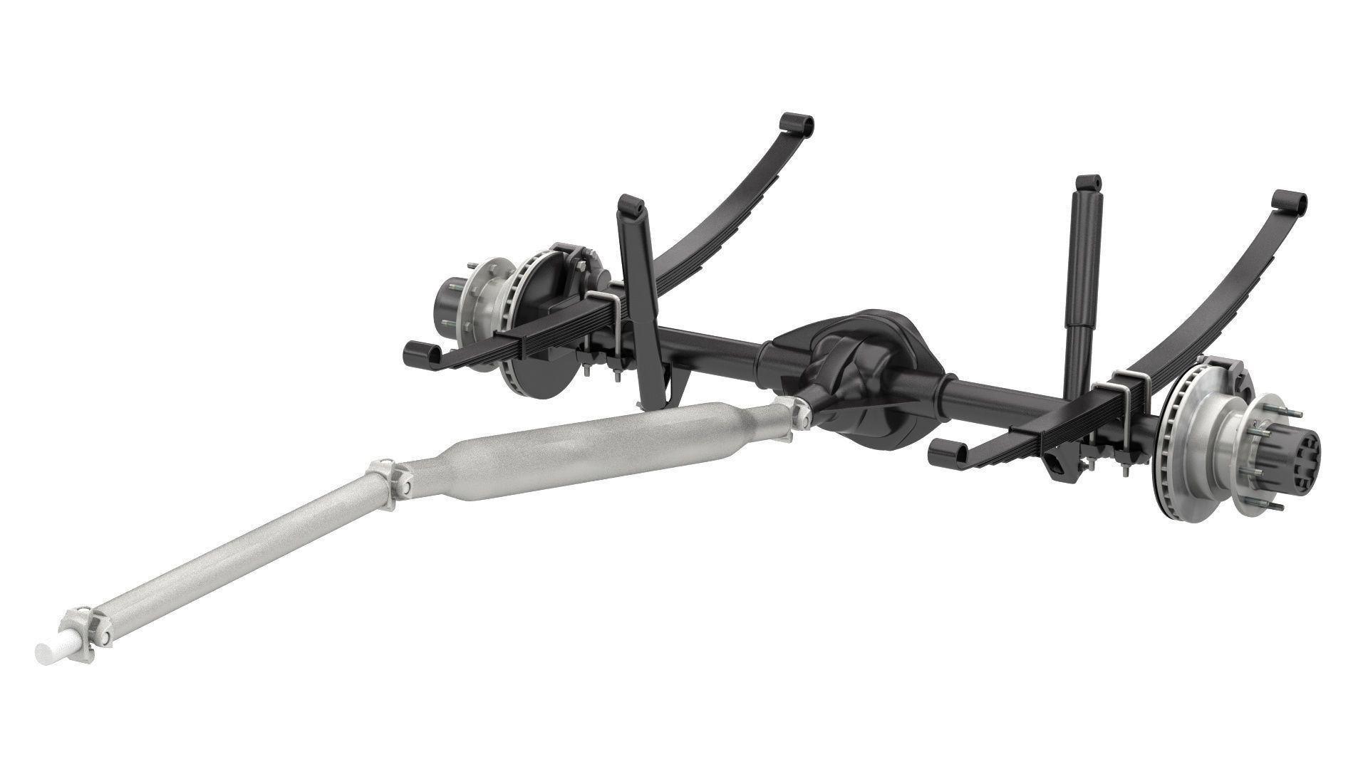 DUALLY AXLE AND DRIVESHAFT 3D model_1