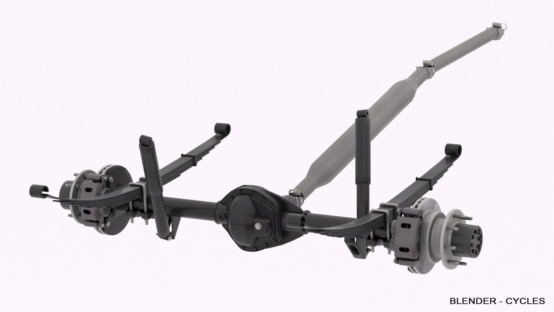 DUALLY AXLE AND DRIVESHAFT 3D model_10