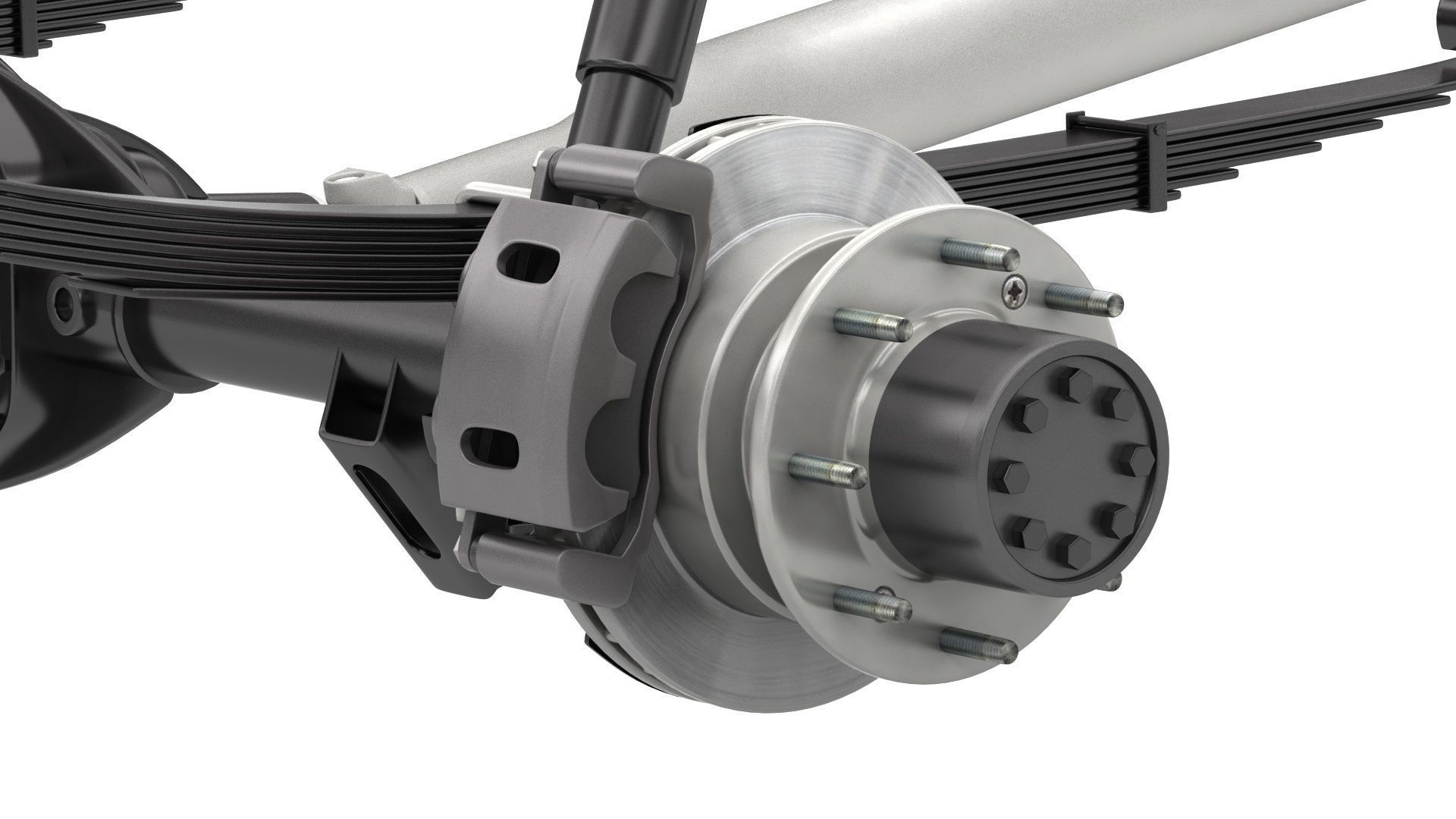 DUALLY AXLE AND DRIVESHAFT 3D model_3