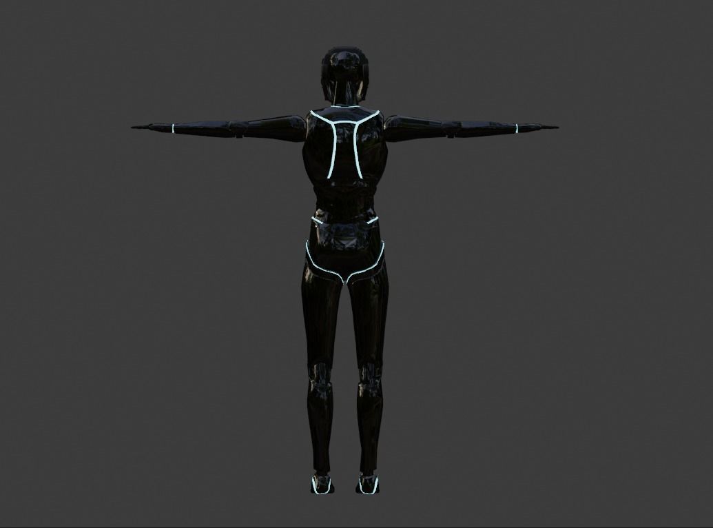 Sci Fi Woman Free 3D model_1