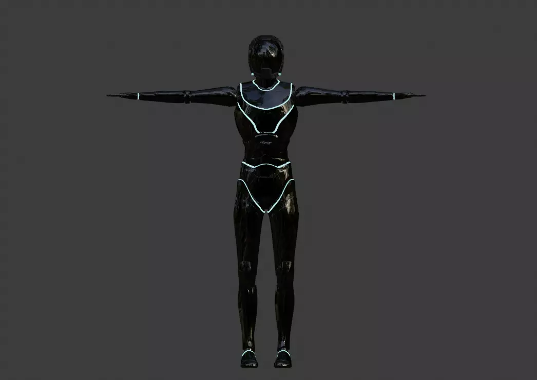 Sci Fi Woman Free 3D model_0