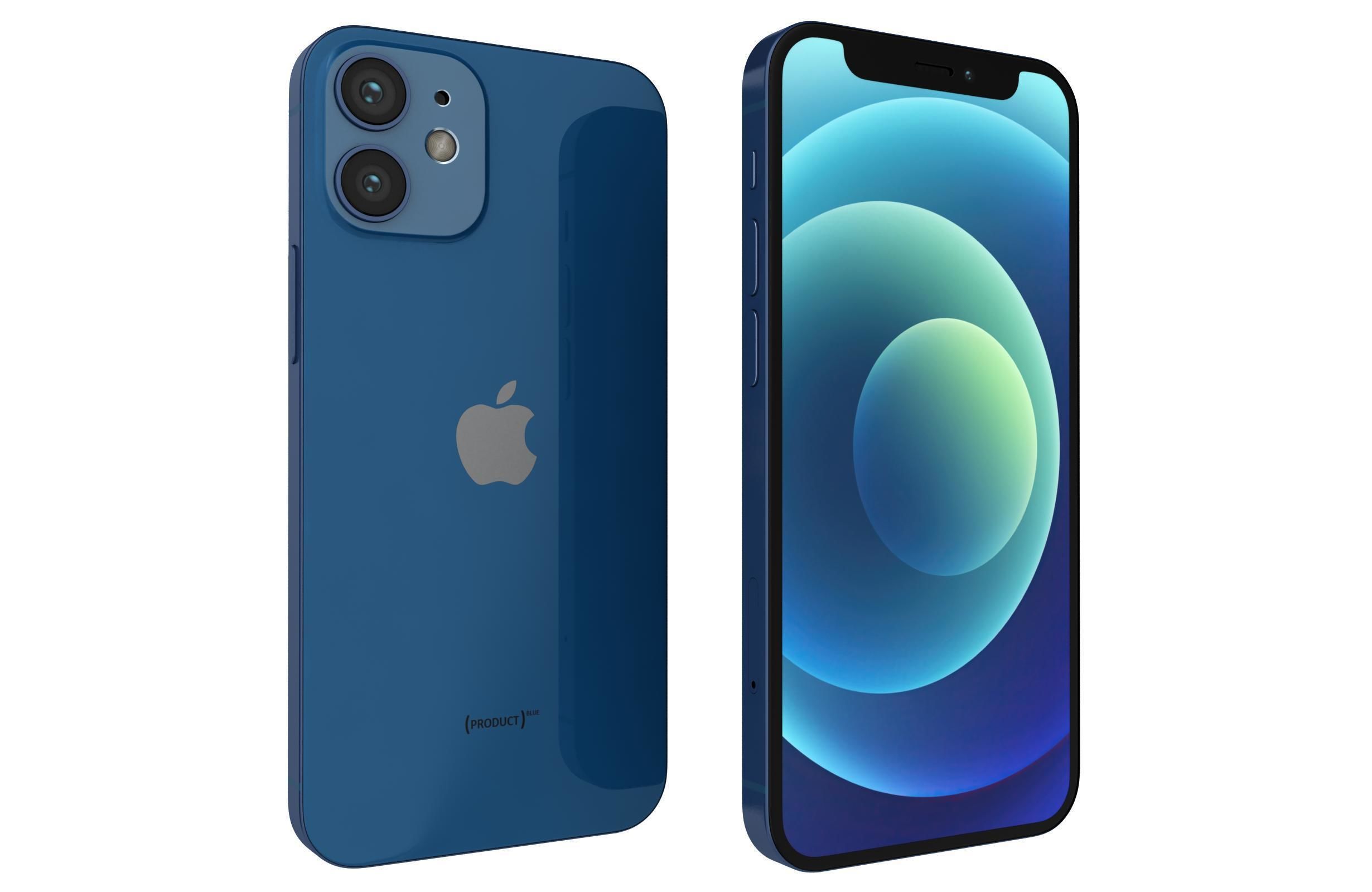 Apple iPhone 12 Mini Blue 3D model_8