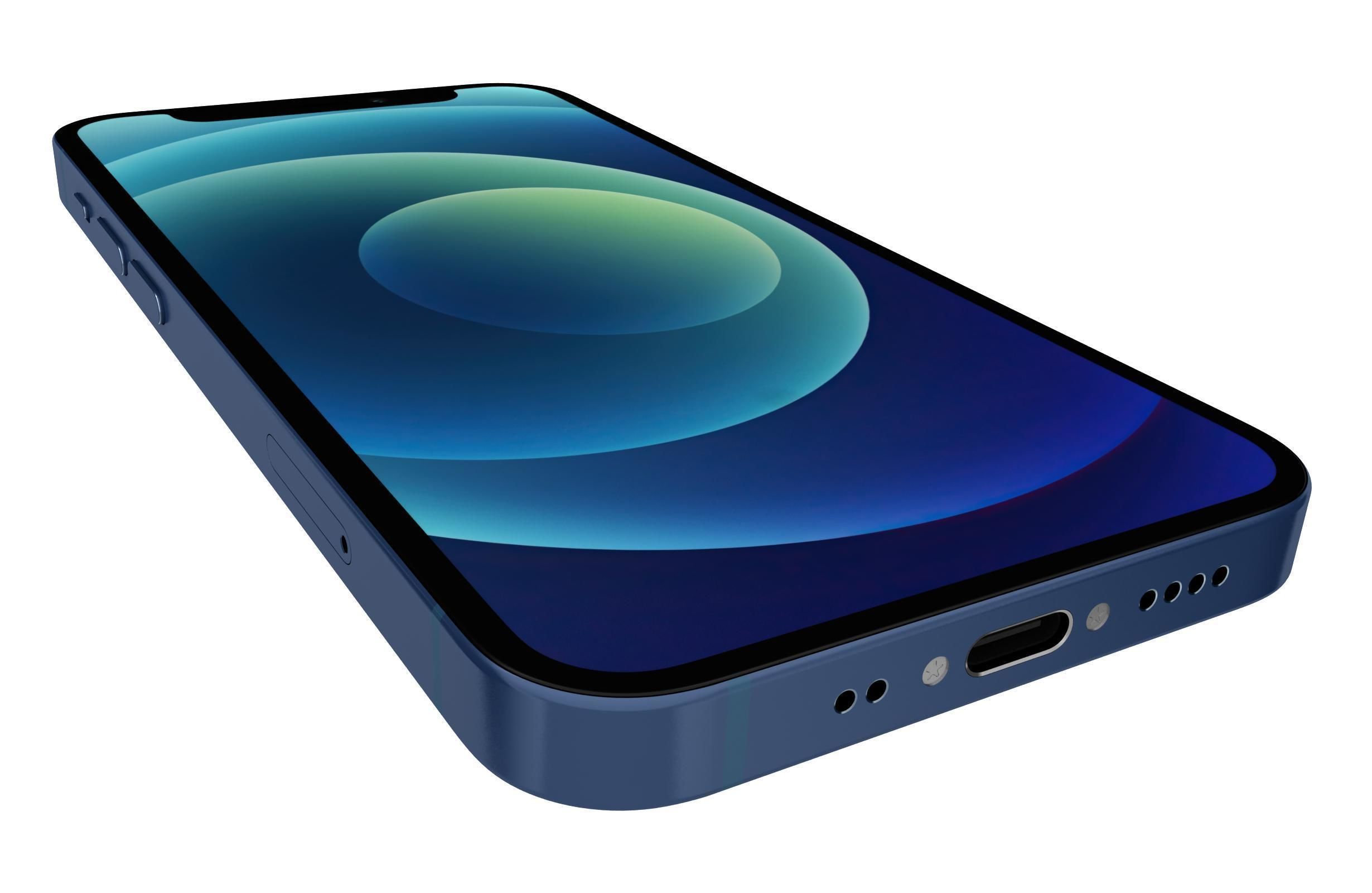 Apple iPhone 12 Mini Blue 3D model_12