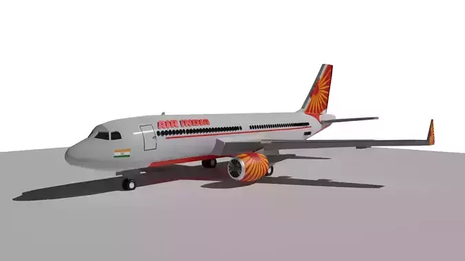 Airbus A320 Air india 3d model