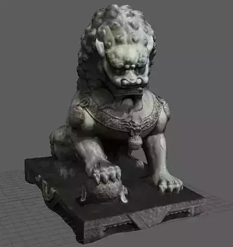 sculpture chinese lion statue
