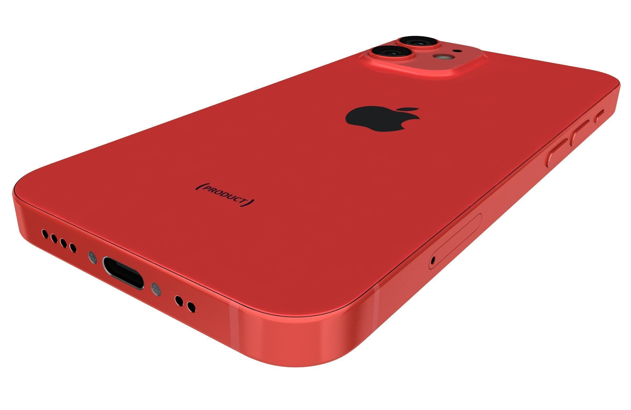 Apple iPhone 12 Mini Red 3D model_14