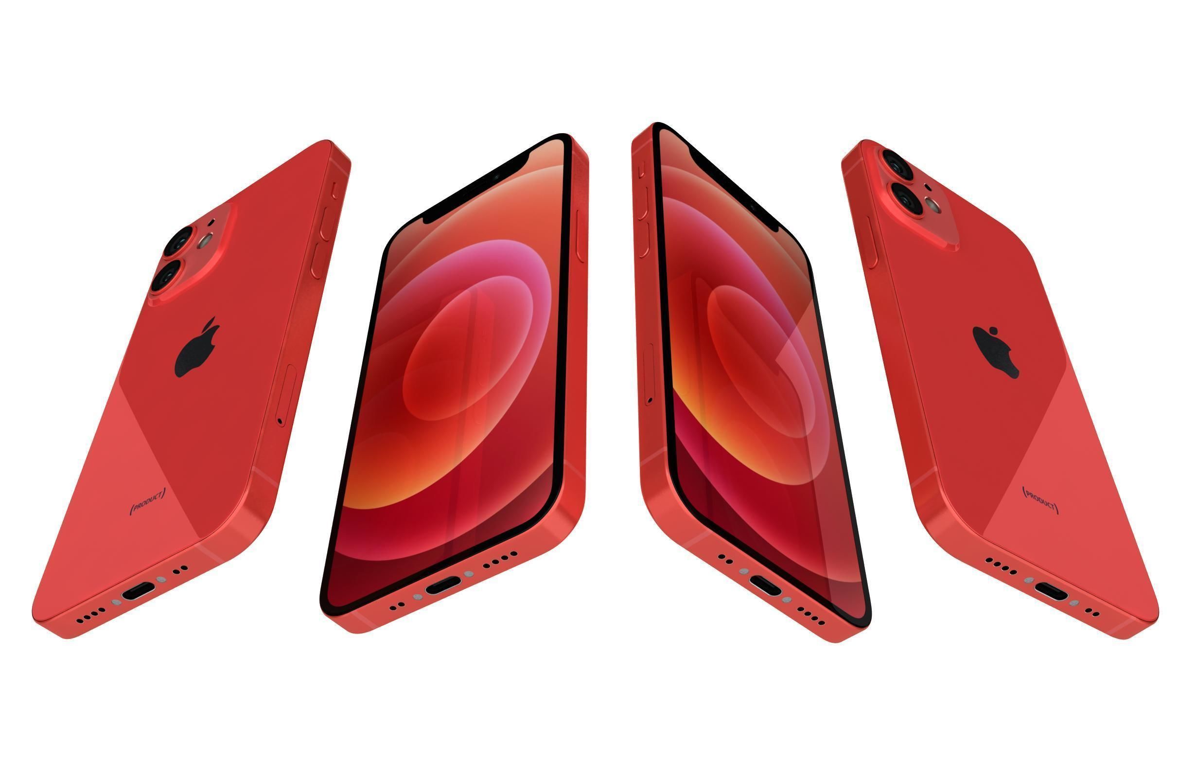 Apple iPhone 12 Mini Red 3D model_5