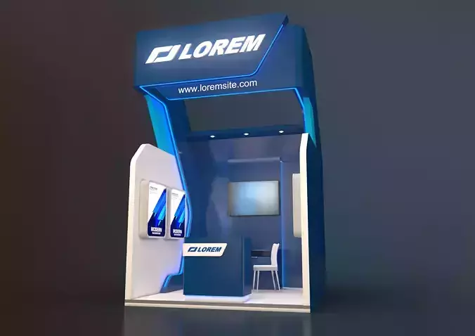 booth design 3D model