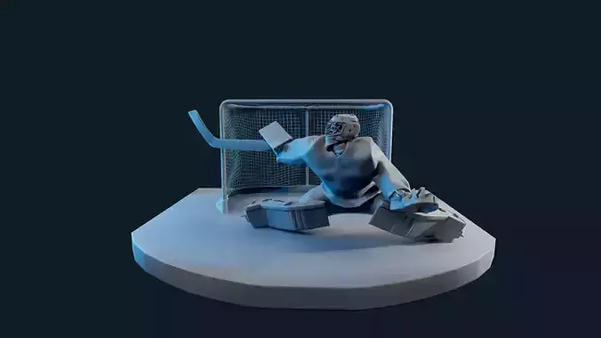 HOCKEY GOALIE POSE 2 MODEL NO TEXTURE 3D print model 3D print model