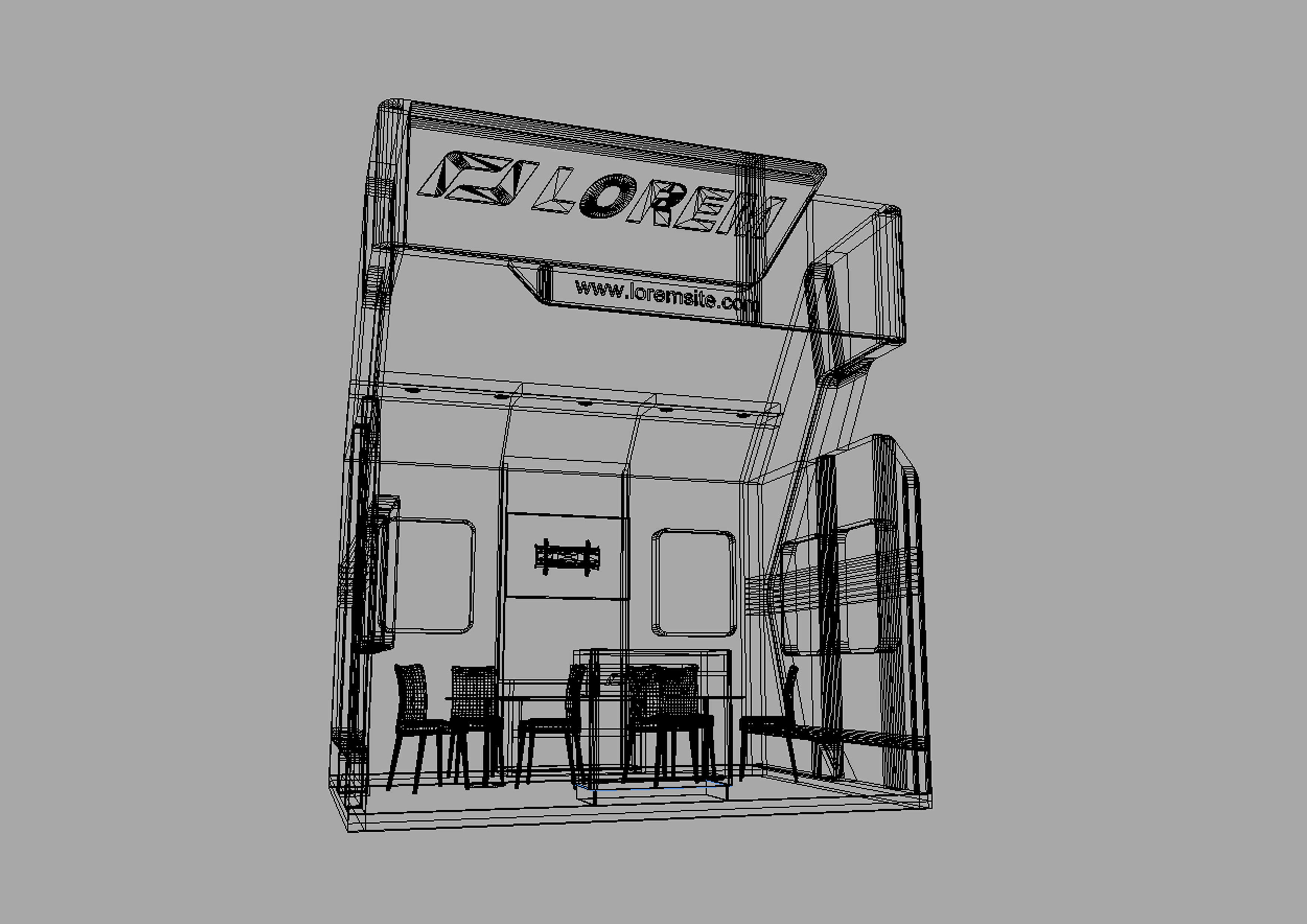 stand design 3D model_8