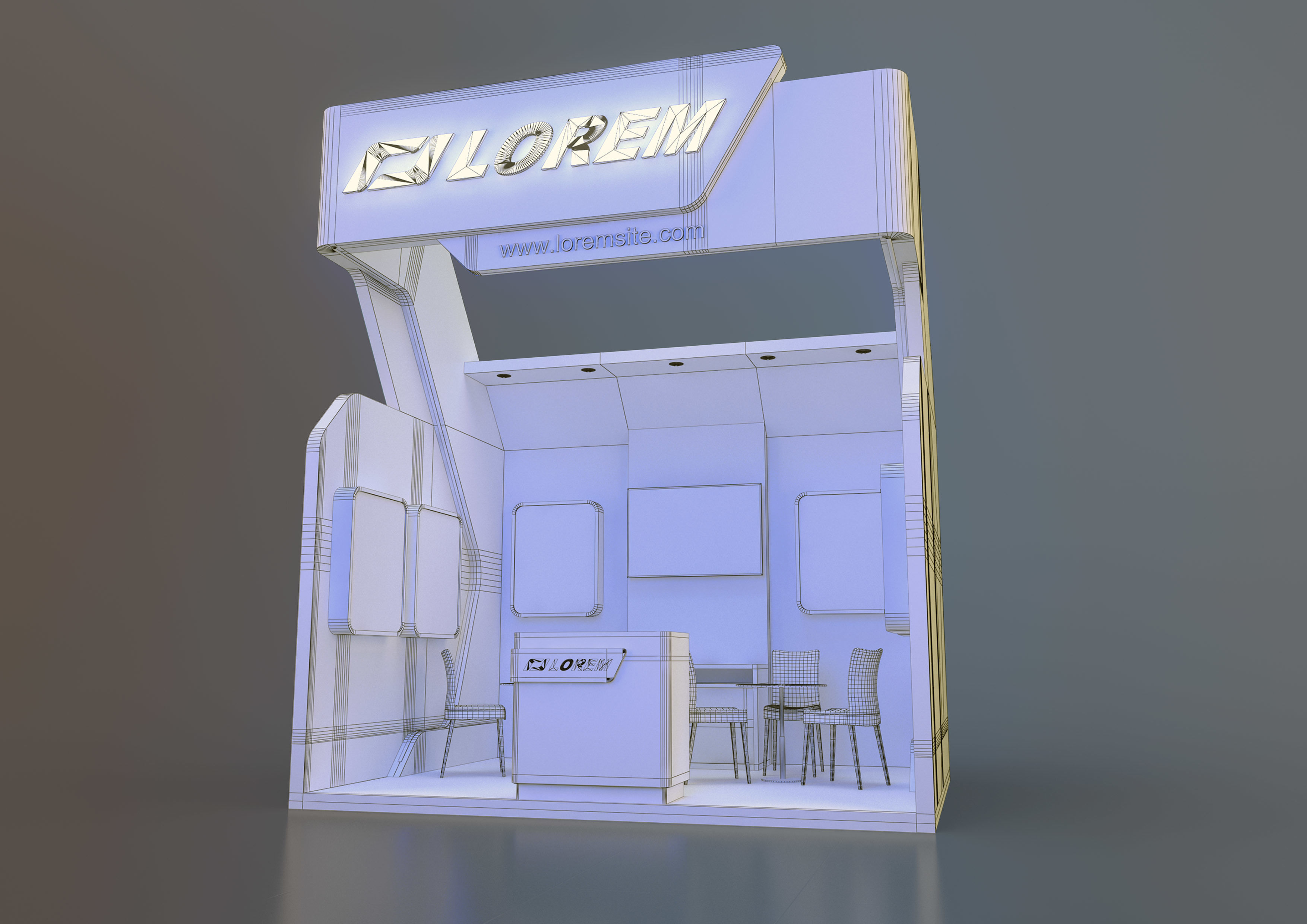 stand design 3D model_1
