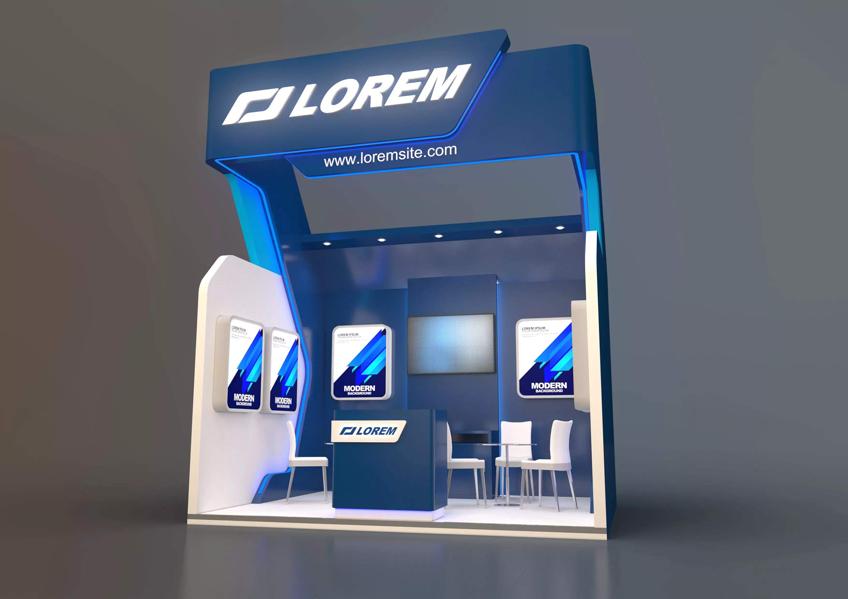 stand design 3D model_0