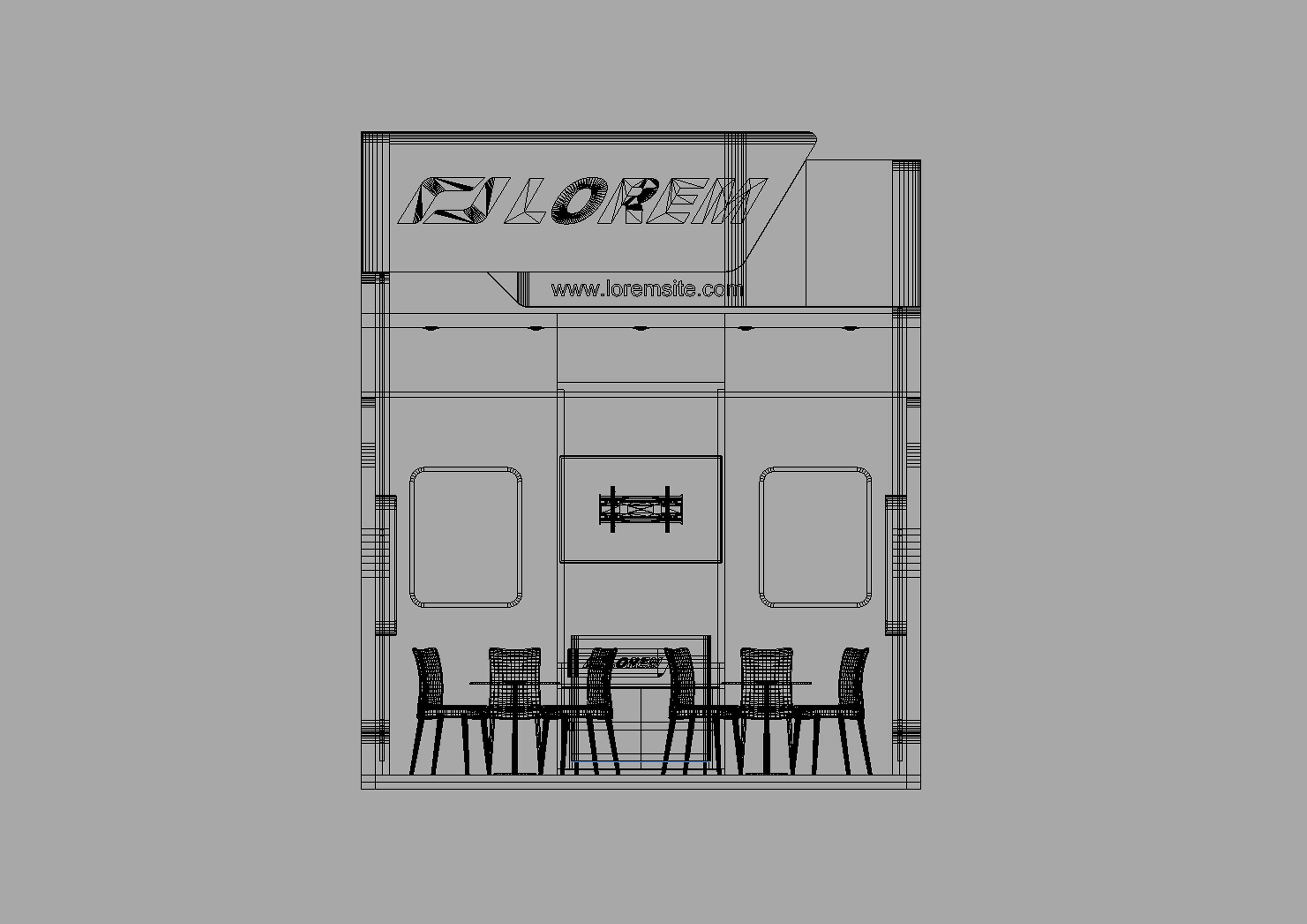 stand design 3D model_9