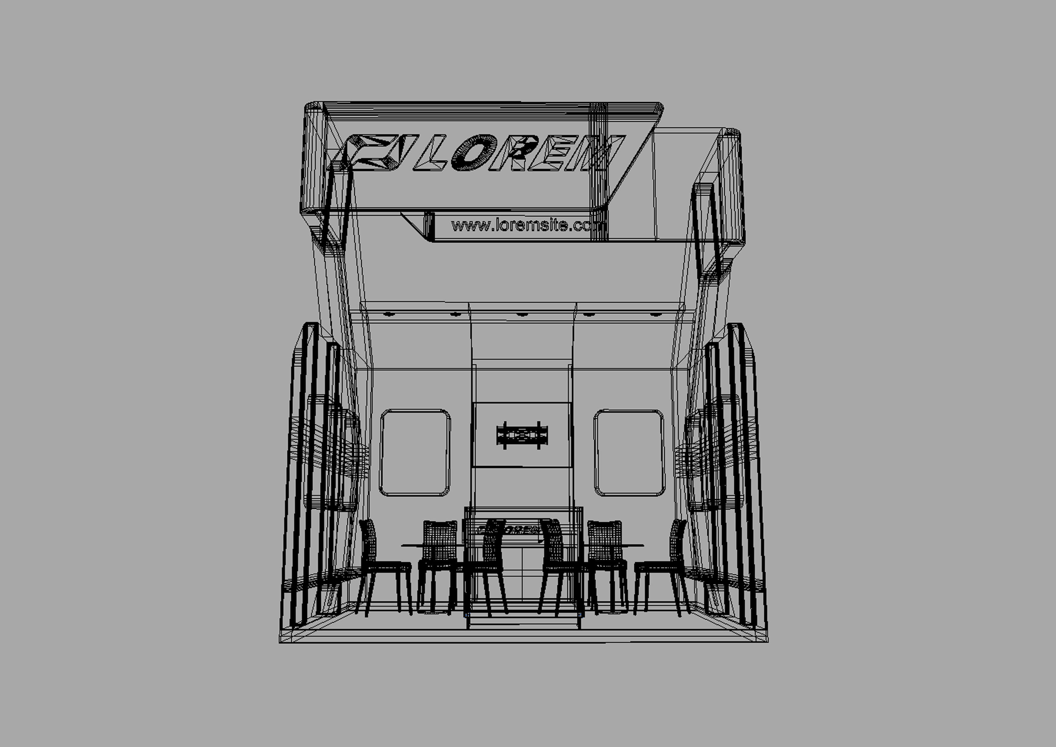 stand design 3D model_5