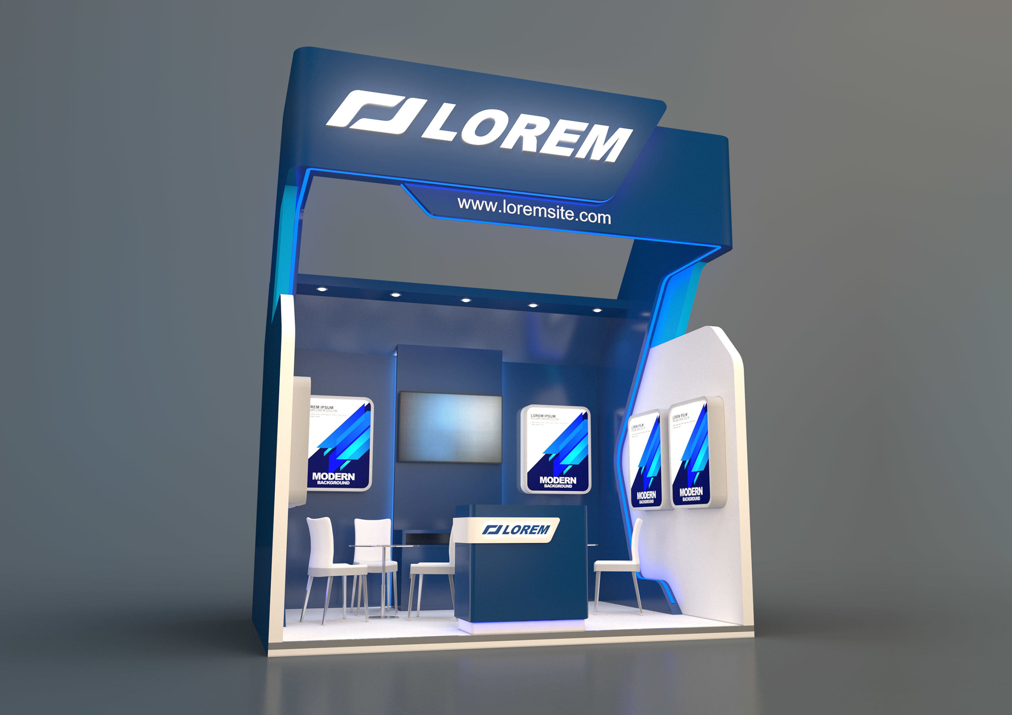 stand design 3D model_6